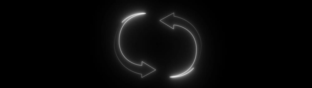 Arrow icon set, arrow icon animation . neon line long up arrow icon. arrow pointing upward. 4k
