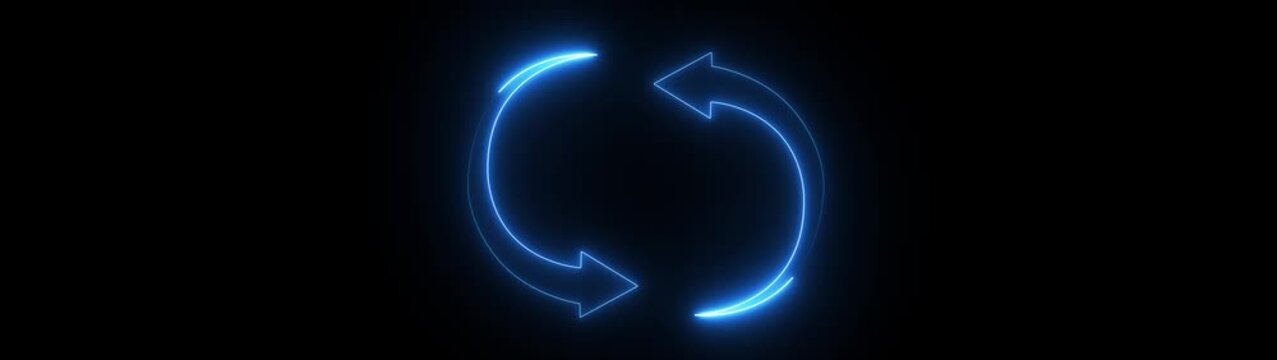 Arrow icon set, arrow icon animation . neon line long up arrow icon. arrow pointing upward. 4k