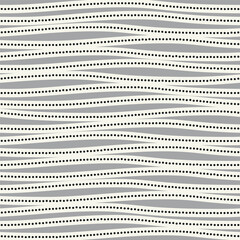 Vector seamless pattern. Modern texture. Repeating, abstract background with dotted waves. Graphic, wavy stripes. Can be used as a swatch in Illustrator.