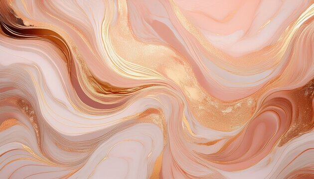 abstract marble pattern in soft peach and gold