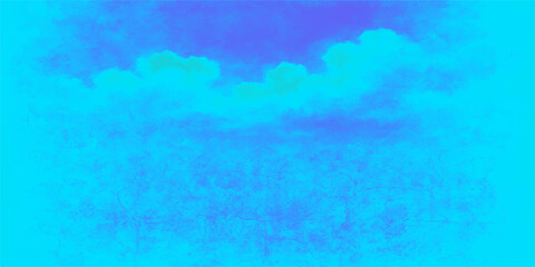 Bright abstract blue sky and ocean nature background with white sunlight and fluffy clouds