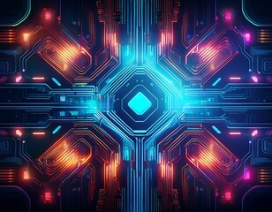 cybernetic circuit glow