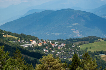 Vue sur le hameau de Saint-Pancrace, Plateau des Petites Roches (Is&egrave;re, Alpes, France)