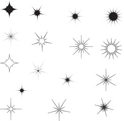 Bright Festive Stars Icons for Events and Holidays – Vector Design