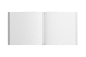 Square Softcover Book White Blank 3D Rendering Transparent Background Mockup PNG