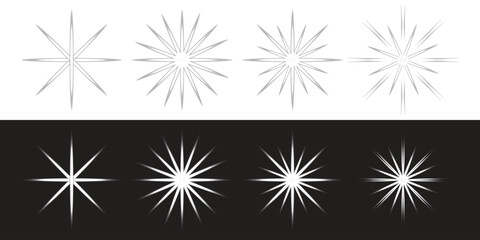 Abstract Starburst and Sparkle Graphics