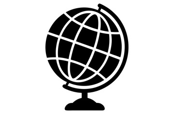 Globe ornament vector icon silhouette