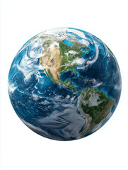 Obraz premium Earth globe showing north and south americas