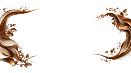 Elegant Copper Decorative Element on Transparent