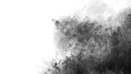 Wisps of white smoke swirling against a stark black background