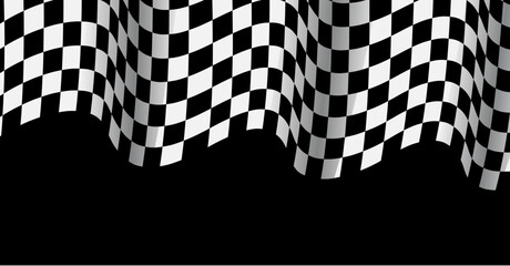 Naklejka premium Flag race finish background. Rally checkerboard pattern design. Formula f1 auto motocross winner background.
