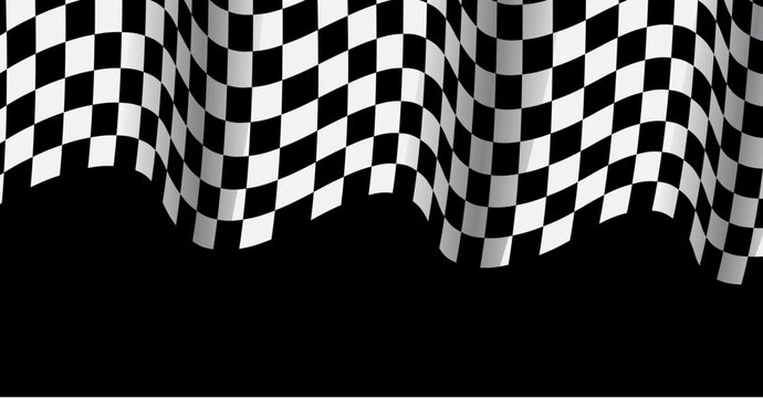 Flag race finish background. Rally checkerboard pattern design. Formula f1 auto motocross winner background.