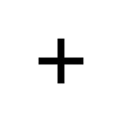 Obraz premium Minimal Plus Icon Isolated - Flat Design Vector Symbol for UI and Clipart