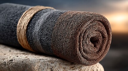 Bamboo towels crafted with fine sustainable fibers high resolution picture