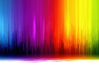 Colorful digital art with a glitch effect creates a striking abstract design