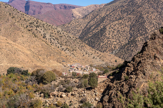 village de la vall&eacute;e de l'ourika, Maroc