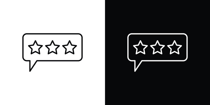 Review icons Vector Logo Template Illustration Design