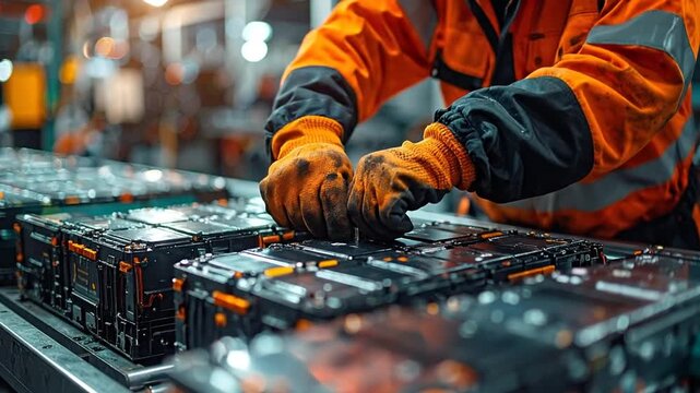 Assembling electric vehicle battery packs on a production line for sustainable energy solutions
