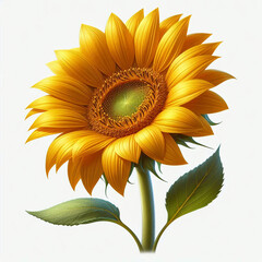 白い背景に輝く夏の象徴