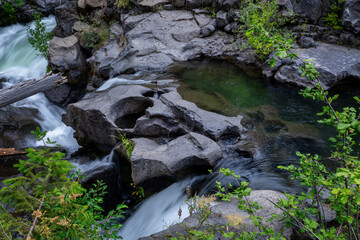 Oregon State Parks trails landscape river rocky whitewater hiking scenic rock circle water erosion