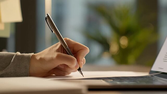 Medium shot of an individual updating trust paperwork on a laptop showcasing the revocability and ease of changing terms anytime