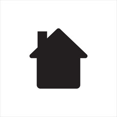 Home page flat solid icon. Website home button. Simple home button for website and apps. Main menu page symbol. Vector stock illustration. Icon symbol for house, construction, architecture, mortgage.