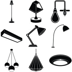 Abstract white floor lamp with a subtle curved design