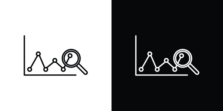 Predictive analytics icons isolated outline vector icon with editable stroke