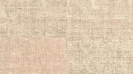 Fototapeta premium Detailed close-up of a rustic, woven linen or jute textile, perfect as an earthy, simple background or surface design element.