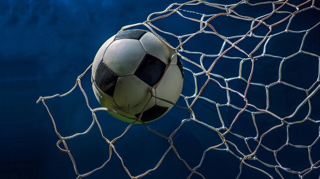 Football socer ball on field