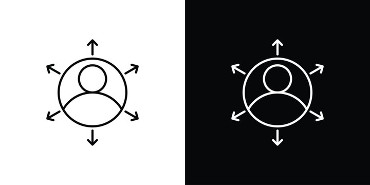 Self awareness icons isolated outline vector icon with editable stroke