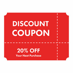 Red Discount ticket save 20%