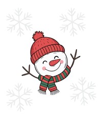 Christmas Illustration snowman 
