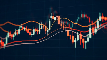 Global Stock Market Growth Chart and Business Data Visualization Futuristic Finance Technology and World Map Loop