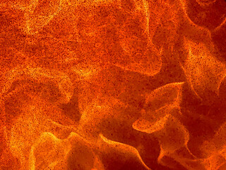 the fire in the fireplace is red-orange