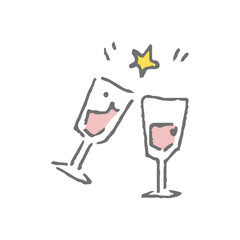 クリスマス　小物　シャンパン


