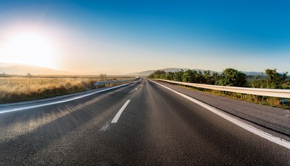 driving practice with clear traffic on an open road captured in high resolution image