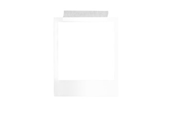 Square instant picture frame with masking tape on top