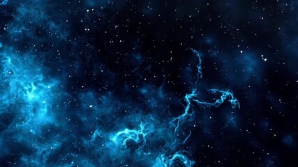 Nebula's Embrace: An abstract cosmic expanse of vibrant blues and ethereal luminescence, portraying the vastness and mystery of the universe. - Powered by Adobe