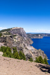 Crater Lake National Park blue sky summer water