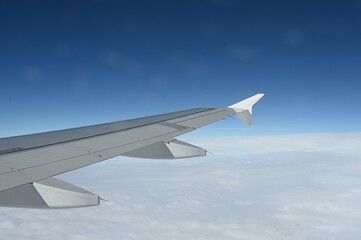 Blick aus einem Flugzeug