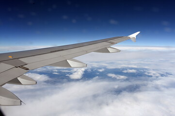 Blick aus einem Flugzeug