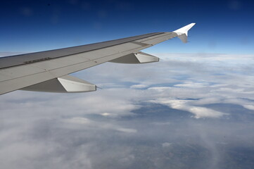 Blick aus einem Flugzeug