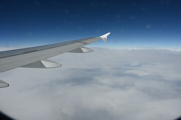 Blick aus einem Flugzeug