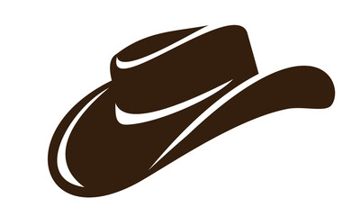 icon cowboy hat vector logo