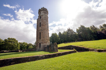 Eglinton Castle, originally built in 1796, is a Gothic-style castellated mansion located in Kilwinning, North Ayrshire In Eglinton Country Park Scotland. UK. Is situated in the parish of Kilwinning. 