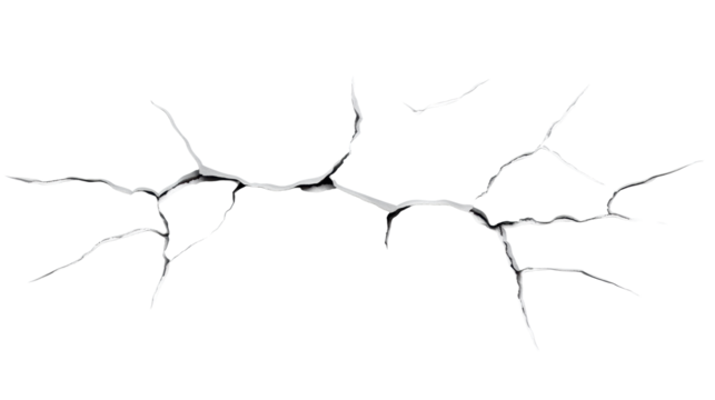 Cracks on Transparent Background Illustration