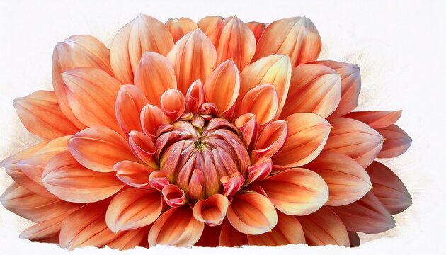 a vibrant orange dahlia flower showcasing intricate watercolor details perfect for nature themed designs and inspirations - Powered by Adobe