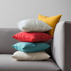 pillows on a bed