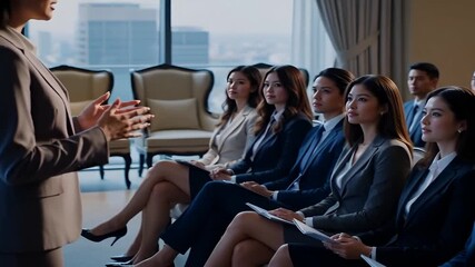 Business presentation on stock market trends analysis and financial growth strategy planning session - Powered by Adobe